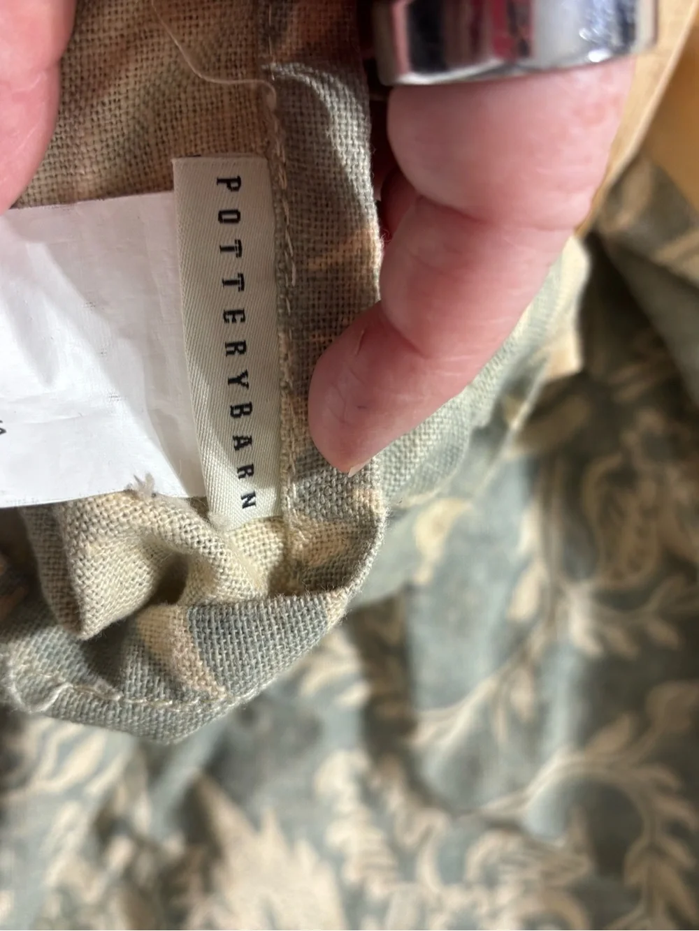 Pottery barn king Alessandra floral linen cotton duvet cover and shams